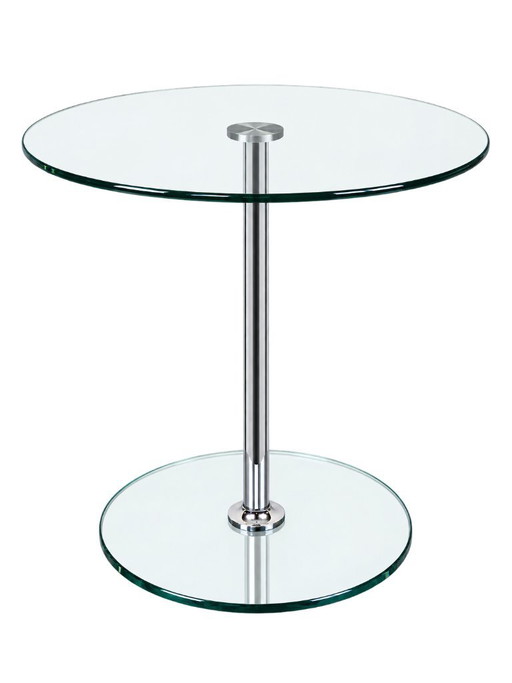 Table des années 70 80 Table d'appoint Table basse en chrome et verre Design Space Age