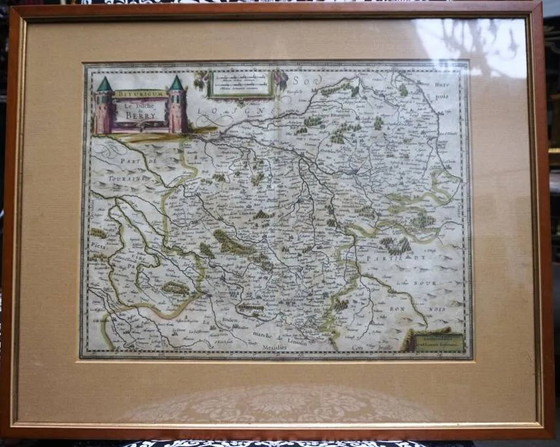 Kupferstich – alte Karte. Niederlande, 18. Jahrhundert. – Dekorative Objekte, Paper, Wood (photo 4 of 4)