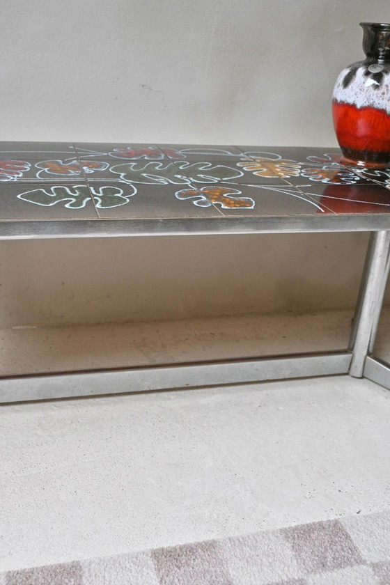 Image 1 of Couchtisch Keramikplatte 1960er Jahre Adri Belarti