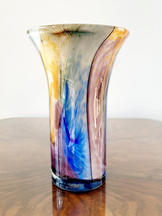 Image 1 of Michèle Luzoro vaas, multicolor, jaren 80, Frankrijk