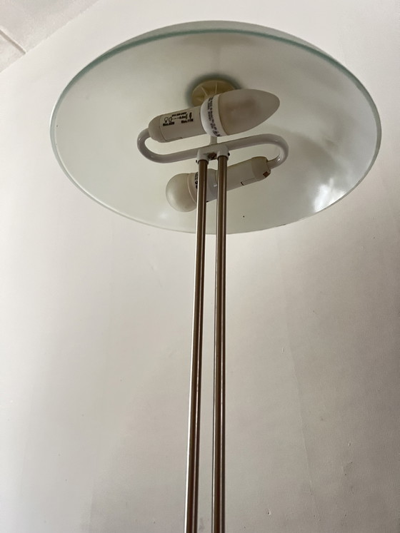 Lampada da terra WOFI Moderna / Uplighter – Fungo Nichel Opaco & Vetro Latte – Wofi Leuchten, Lampade da terra (photo 6 of 8)