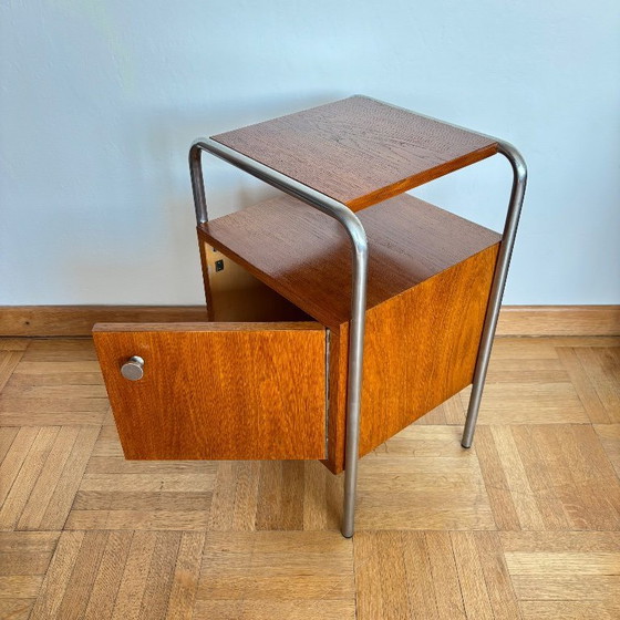 Image 1 of Functioneel nachtkastje, Kovona, Tsjechoslowakije