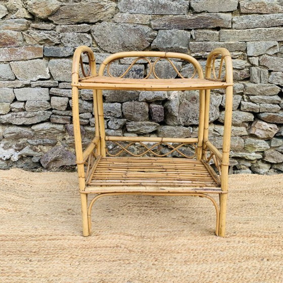Image 1 of Rattan-Nachttisch