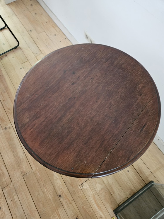 Antiek Victoriaans Tafeltje – Bijzettafels, Cast Iron, Wood (photo 3 of 5)