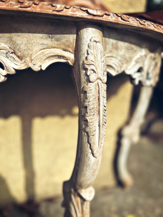 Gepatineerde antieke Console – Hout (photo 4 of 13)