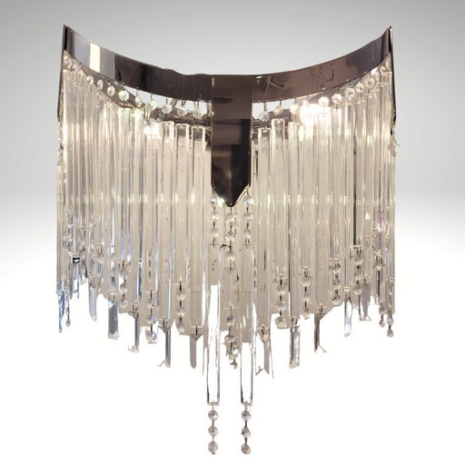 Candelabro / Chandelier cristales, Hollywood Regency, 90’s - Italia