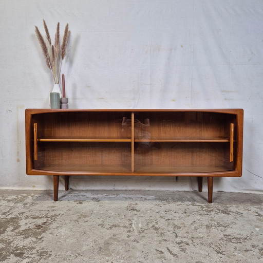 Dyrlund vintage 1960s teak vitrine sideboard, TV furniture