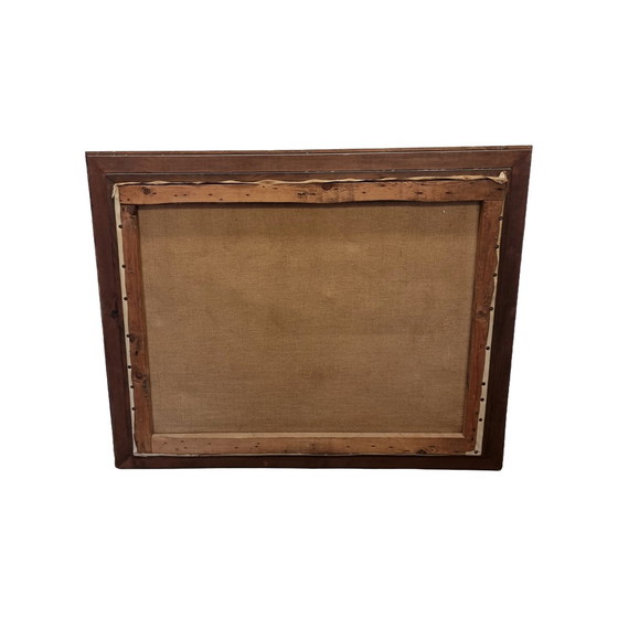 Image 1 of Peinture ancienne de Lena et le cygne datant de 1956