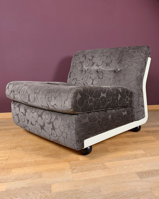 Image 1 of Rare 1972 Mario Bellini Amanta Ensemble de 4 – Lufthansa Lounge Edition – Romo Velvet