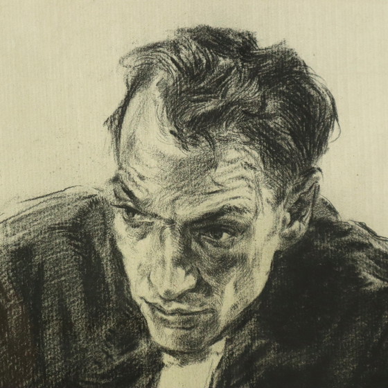 Image 1 of Kohlezeichnung Jurist Art Driesschaert 1974