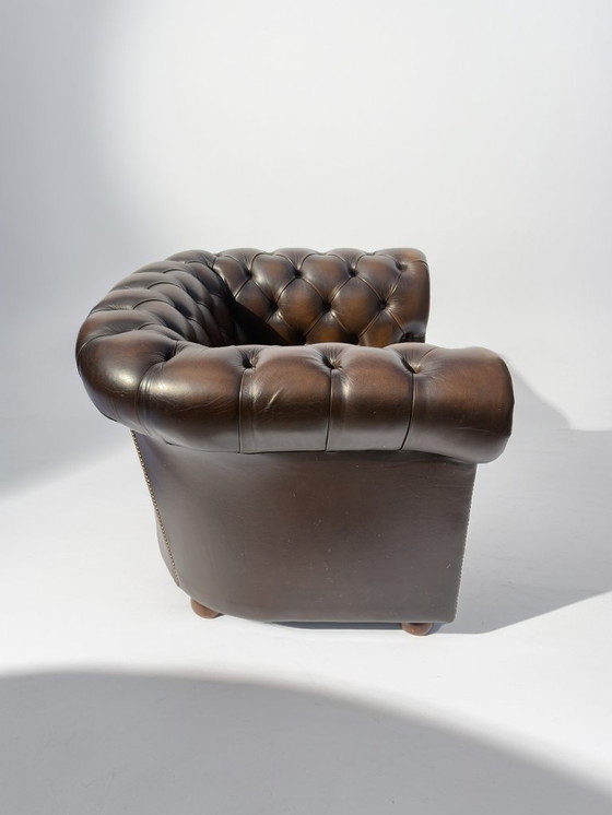 Image 1 of Chesterfield clubfauteuils set van 2