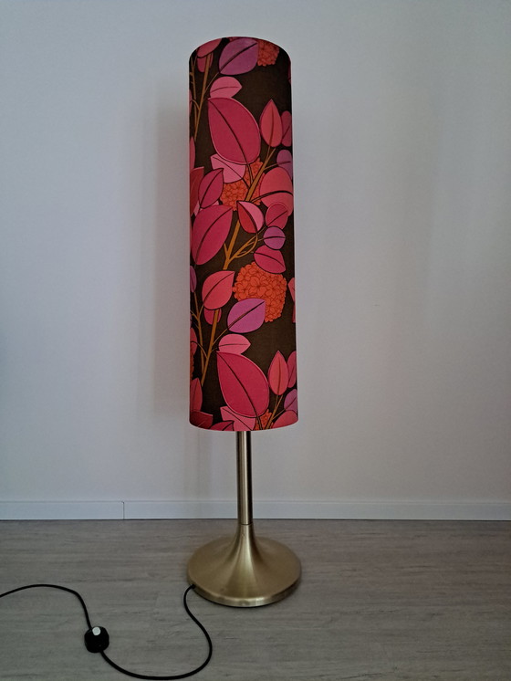 Image 1 of Lampe rétro rare des années 70 - Motif floral - Eye Catcher