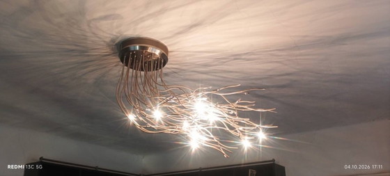 Grande lampadario senza tempo dal design speciale, Lumen, Plafoniere, Metallo, Argentato (foto 3 di 7)