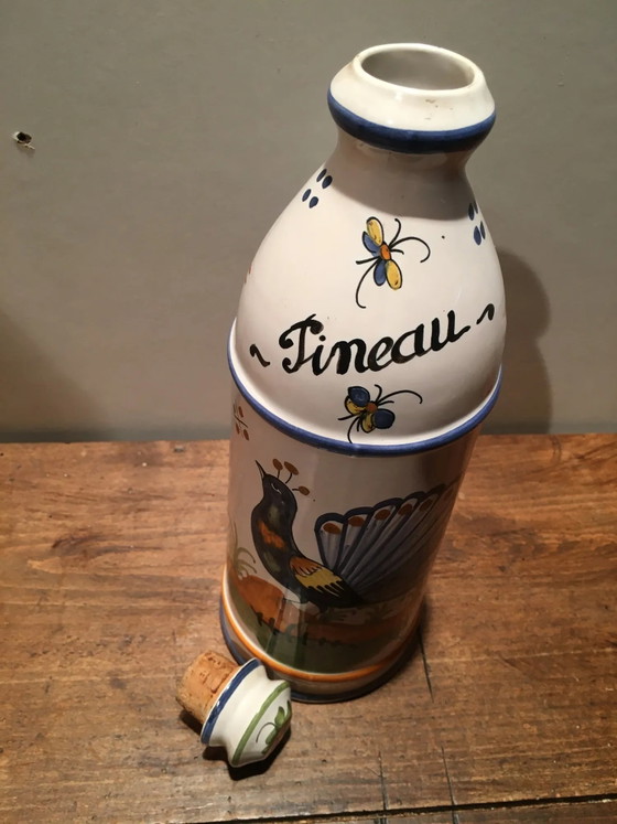 Bottiglia di liquore "Pineau" in terracotta – Bicchieri e caraffe, Porcelain, Vintage (photo 3 of 8)