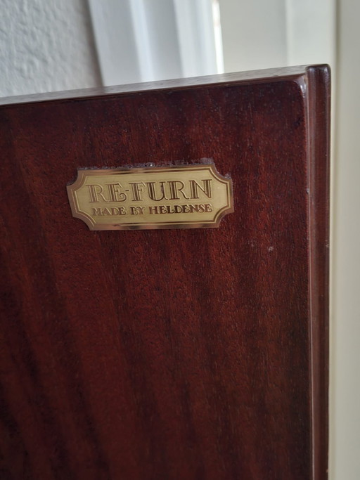 Esclusivo mobile a parete modulare Heldense "Re-Furn" in mogano (1990) con cronologia completa. – wandkast (photo 2 of 12)