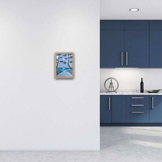 Image 1 of Inkt op getint papier.  Formaat 30x21cm.