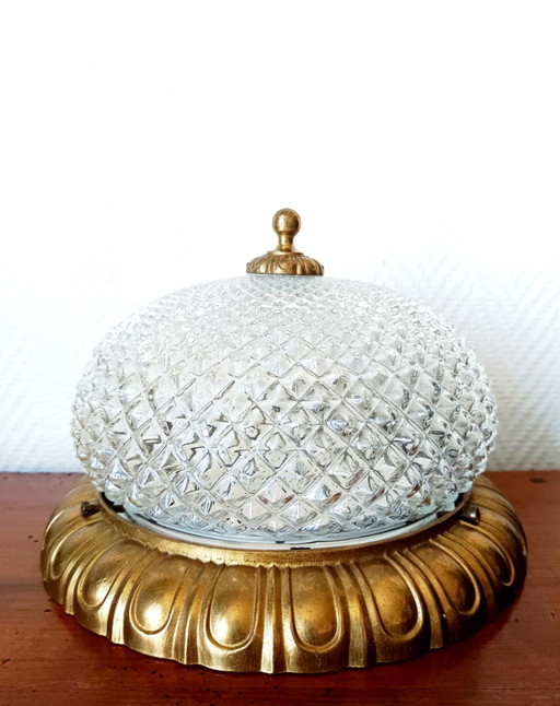 Plafonnier dôme style Hollywood regency 1950 