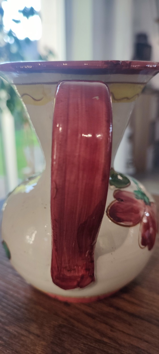 Image 1 of Antique Italian ceramic pitcher