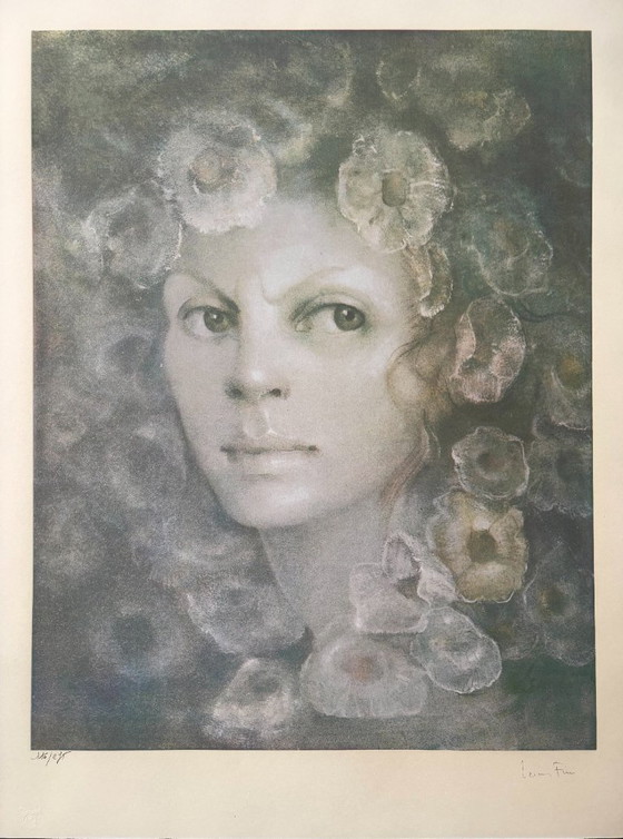 Zeefdruk van Leonor Fini uit de jaren 70, portret van een fronsende vrouw. – Litho's & Zeefdrukken, Paper (photo 2 of 10)