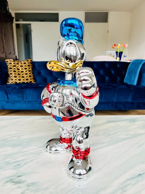 40 cm Space Man Donald Duck Figuren Astronaut Mickey Mouse Galvanisch Beeldje – Decoratieve objecten, Metal (photo 2 of 9)