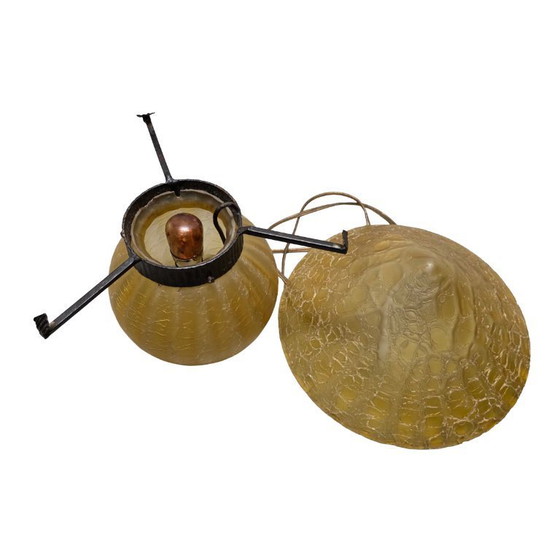 Image 1 of Frans Art Deco glazen paddestoel tafellamp, jaren 20/30