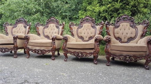 4 sillones barrocos