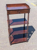 Antique Victorian 4-Tier Bobbin Turned Whatnot / Etagère