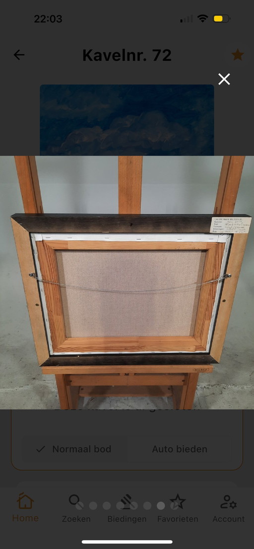 Feu de forêt maya, petite peinture acrylique de 50 x 40 cm. Océan Atlantique