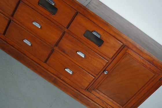 Image 1 of Grande mobiletto da merceria/negozio vintage in pino francese, anni '50