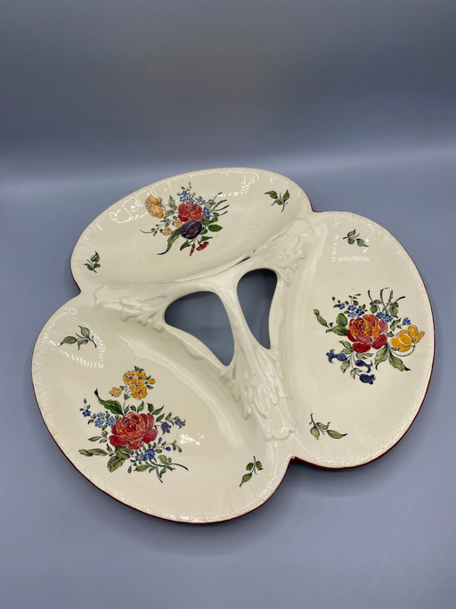 Keller & Guérin, Lunéville — Grande servitore da tavolo floreale 1920 – decoratieve objecten