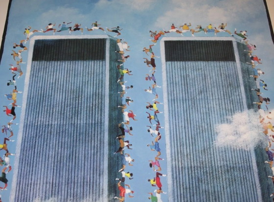 Image 1 of Dave Cutler: The New York City Marathon Poster "World Trade Center" 1994