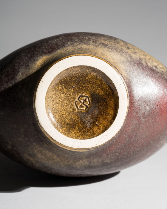 Image 1 of Vase en poterie d’art sculptural Steuler Keramik x Heiner Balzar Brutalisme allemand années 70