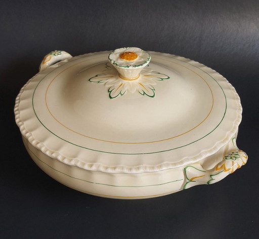 Soupière vintage à couvercle Art Déco anglais