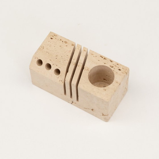 Image 1 of Travertine Desk Organizer Fratelli Mannelli 70's