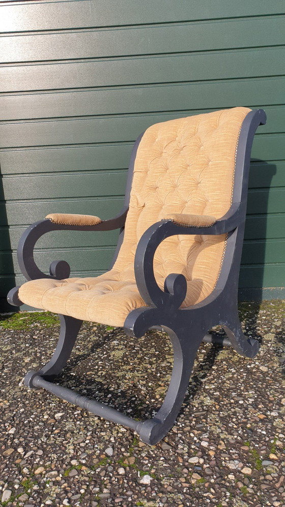 Image 1 of Chesterfield fauteuil krijtverf