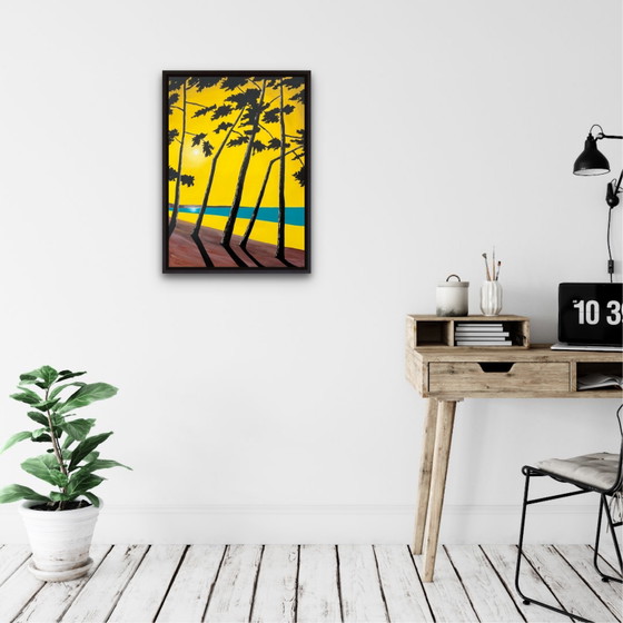 Image 1 of Acrylic and ink on canvas. 70x50cm