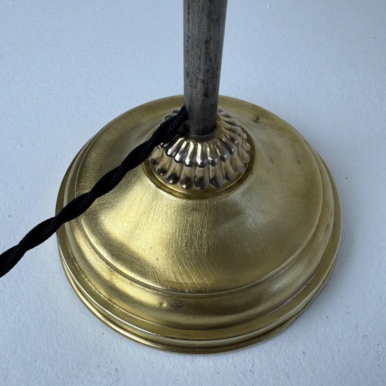 Image 1 of ANCIENNE LAMPE A POSER EN VERRE MARBRÉ VINTAGE