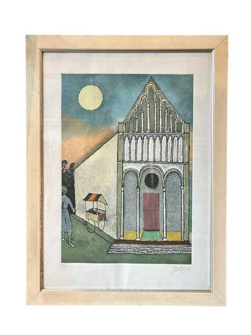 Litografía de Franco Gentilini, años 70