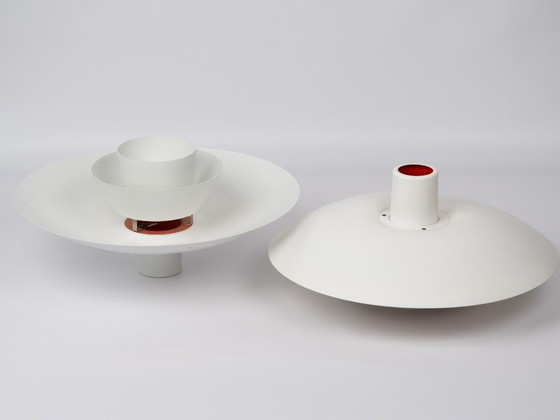 Paire de 2 Suspensions Vintage Danoises PH 4/3 par Poul Henningsen, Louis Poulsen, 1966 – Aluminium (photo 2 of 11)