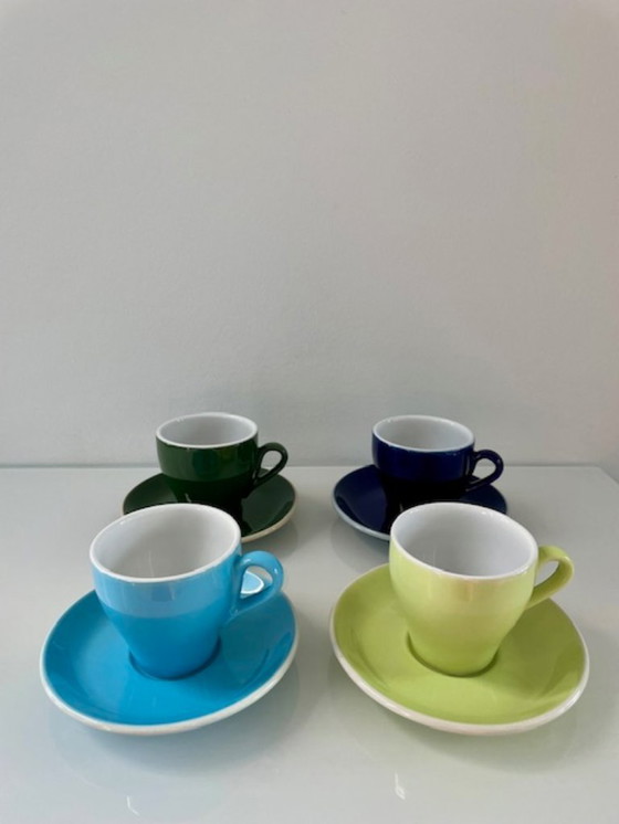 Image 1 of Set van 4 kleurrijke Dürkop Design kop en schotels