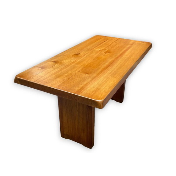 Image 1 of Vintage T14 elm table by Pierre Chapo, 1960