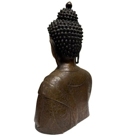 Busto monumental de Buda nepalí en bronce – Newar tradition Patan – lote 415 – Esculturas, Bronze (photo 6 of 13)