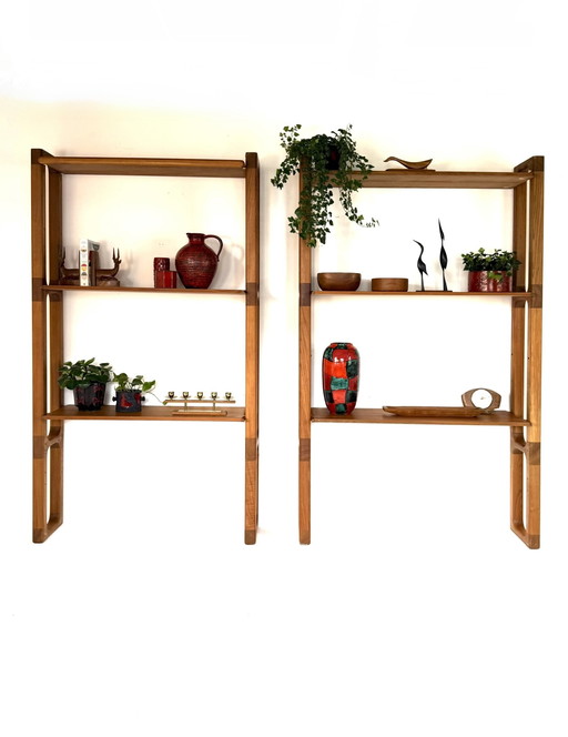 2x mueble de pared vintage de teca, Dyrlund '90