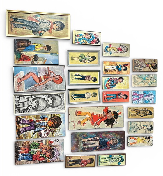 Image 1 of Jolylle Passion grands yeux art rétro vintage popart collection lien mei jaren 60 70