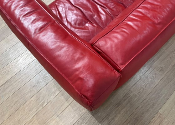 As Good As New Gelderland 6400 3-Seater Red Leather + WARRANTY, 3-5 seaters (photo 9 of 10)
