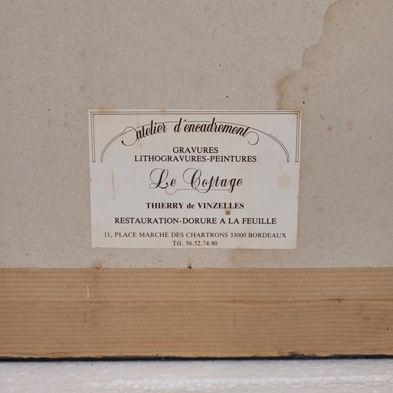 Image 1 of Acuarela Sobre Papel, “Pueblo” Escuela Francesa, S. XX - Francia