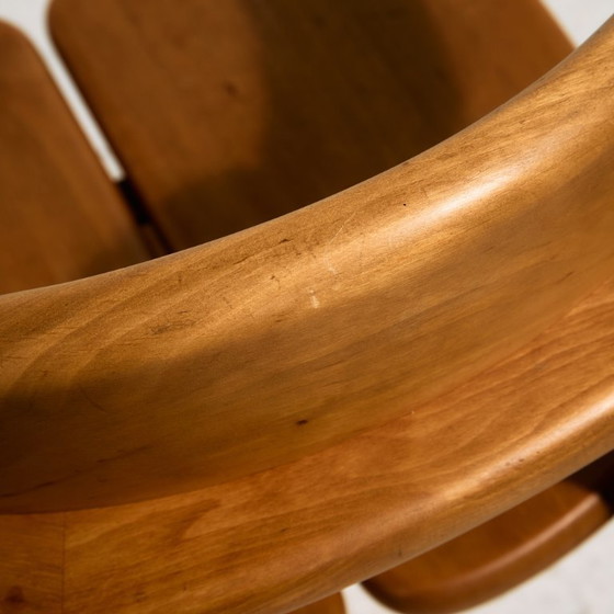 Image 1 of MK10590 Set da pranzo in legno di ontano di Erwin Berghammer per Team 7, Set di 7