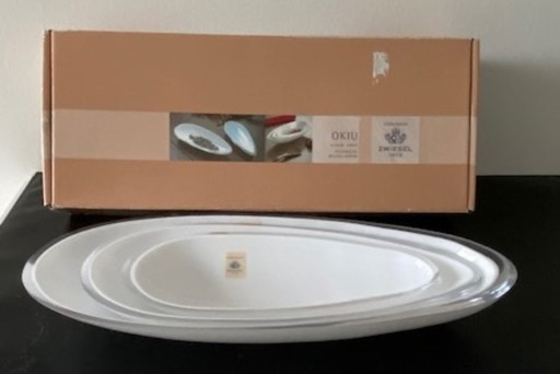 Zwiesel 1872 3 Okiu bowls Boehm design Mothers of pearl captured in crystal"