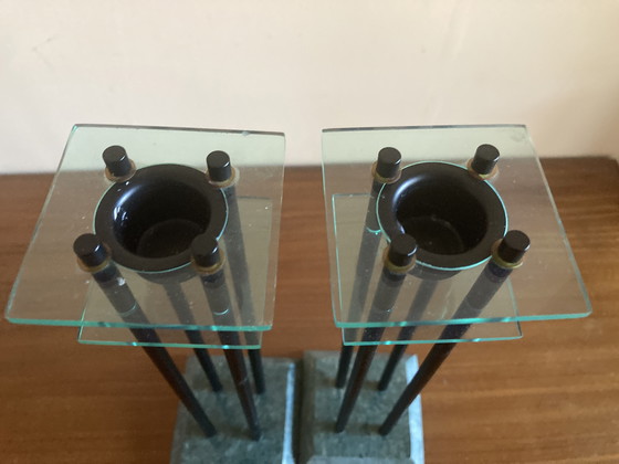 Image 1 of Set of Memphis Milano candlesticks