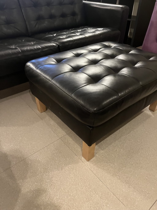 IKEA Leren Bank Met Hocker